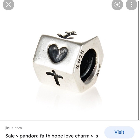 Pandora Charm Bracelet Authentic 7inch with three pandora charms - Picture 5 of 6